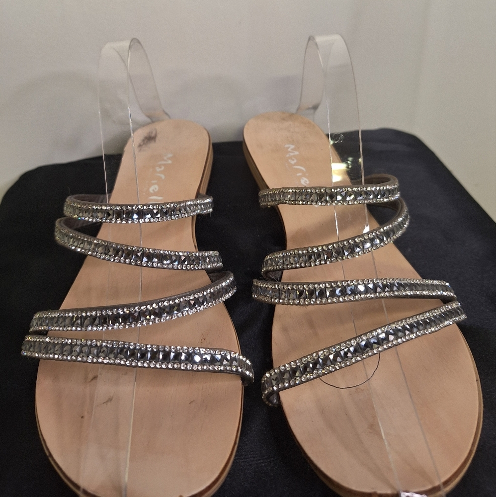 MARELLA Women's Silver Strappy Sandals - Picture 2 of 6